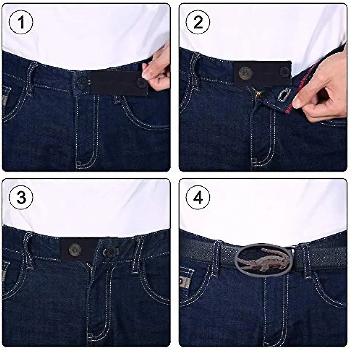 5pcs Waist Extender Adjustable Non Elastic Buttons Extenders Set