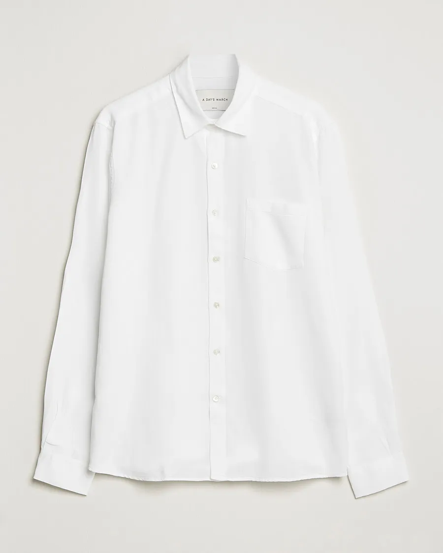 A Day's March Daintree Tencel Shirt White