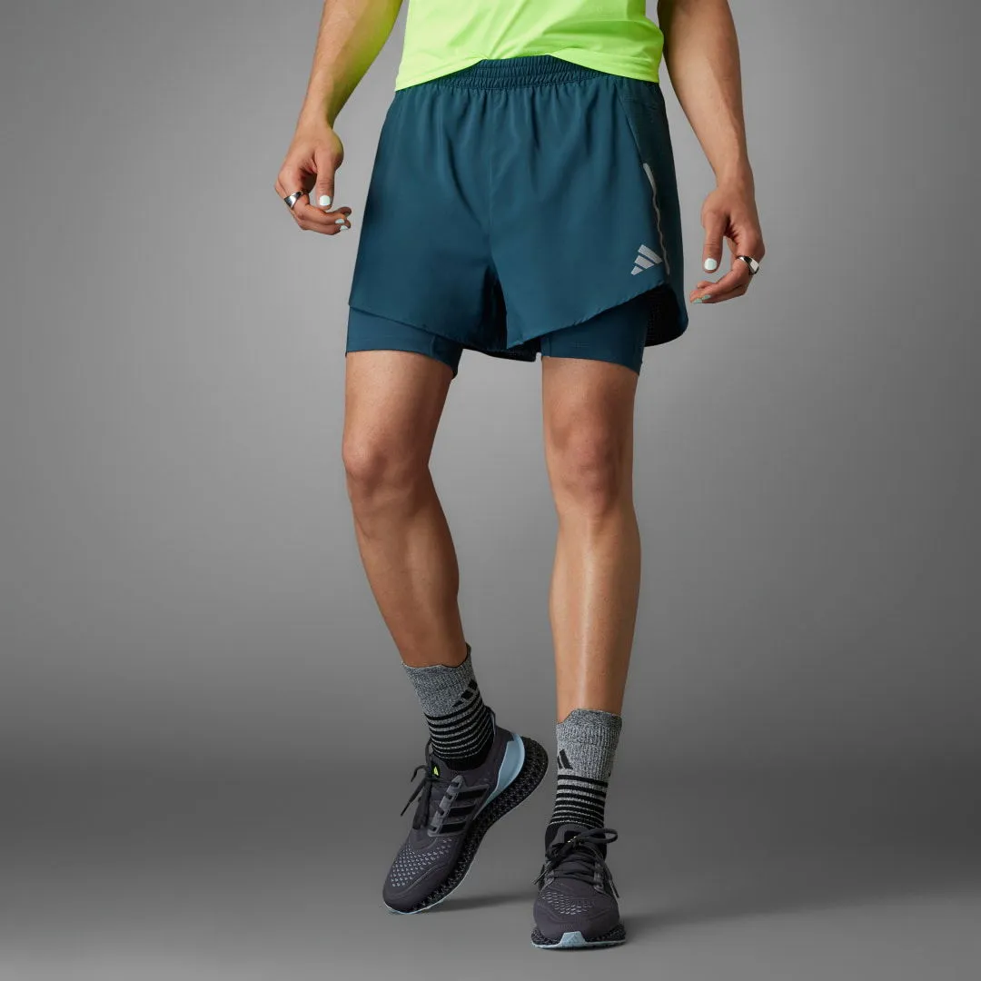 ADIDAS PERFORMANCE DESIGNED FOR RUNNING 2IN1 SHORTS