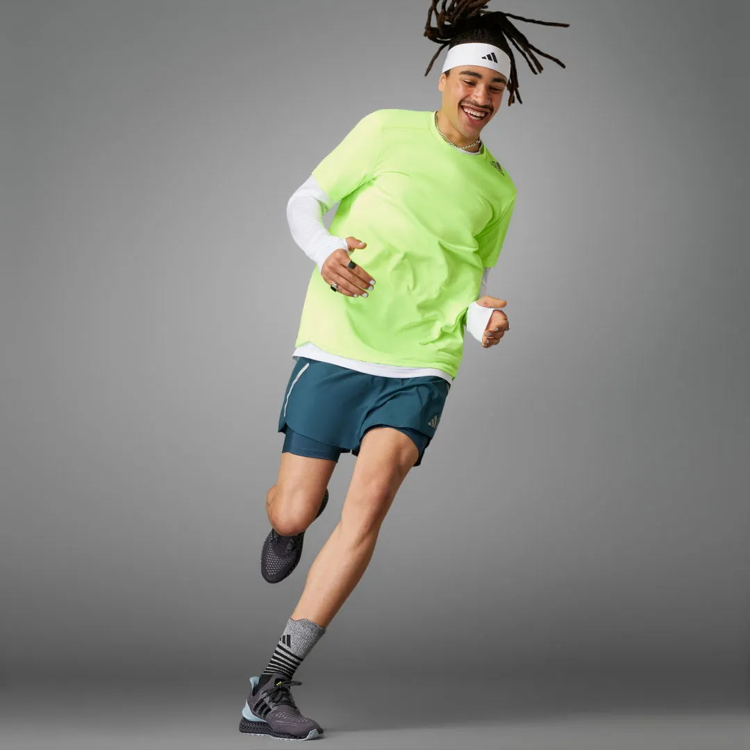 ADIDAS PERFORMANCE DESIGNED FOR RUNNING 2IN1 SHORTS