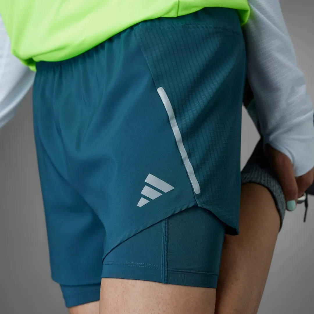 ADIDAS PERFORMANCE DESIGNED FOR RUNNING 2IN1 SHORTS