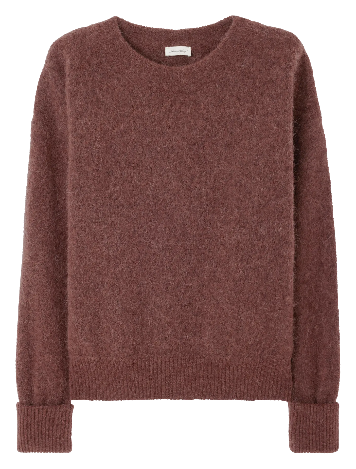 AMERICAN VINTAGE VITOW  JERSEY DE MEZCLA DE LANA CON CUELLO REDONDO EN MARRON