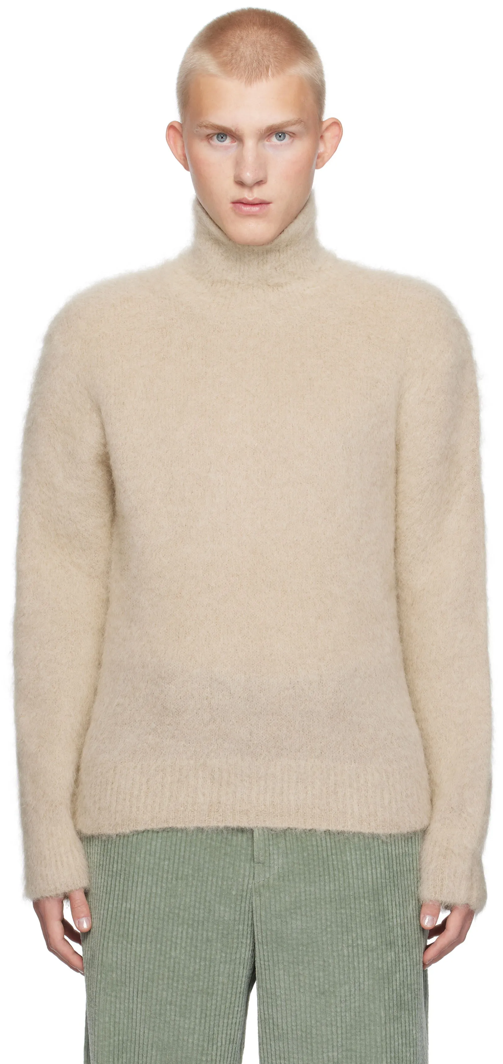 AMI Alpaca Mohair Brushed Turtleneck