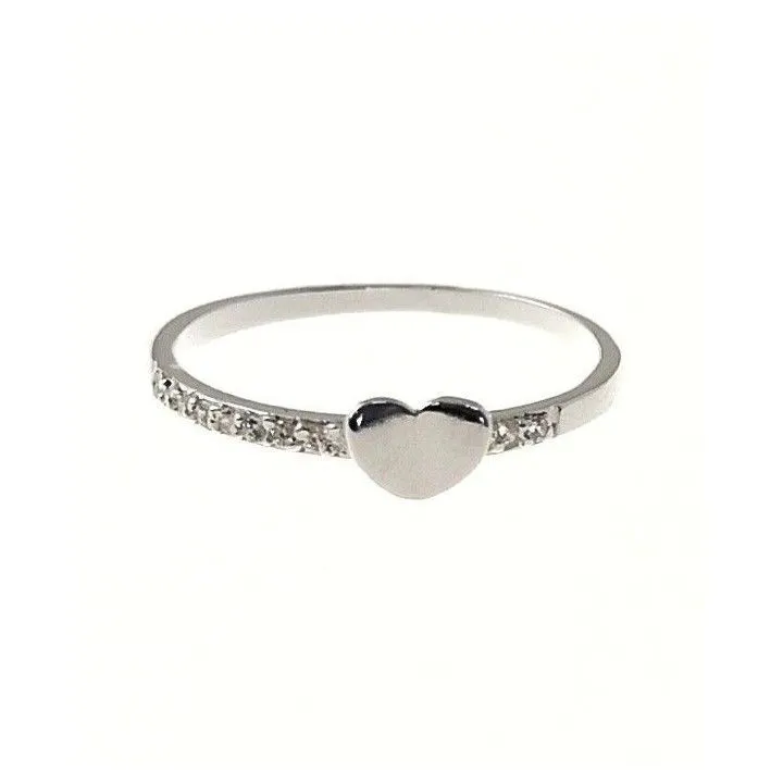 Anillo Plata Circonitas Corazón