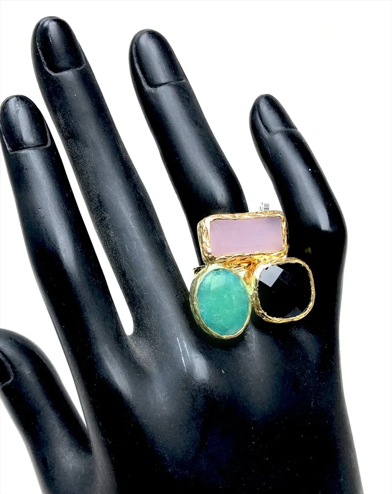 ANILLOS DE MUJER CON BAÑO DE ORO Y PIEDRAS PARA BODAS