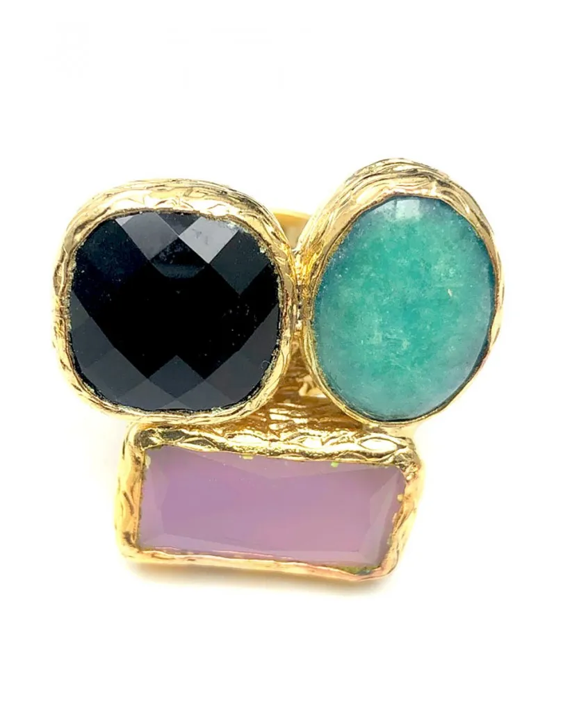 ANILLOS DE MUJER CON BAÑO DE ORO Y PIEDRAS PARA BODAS