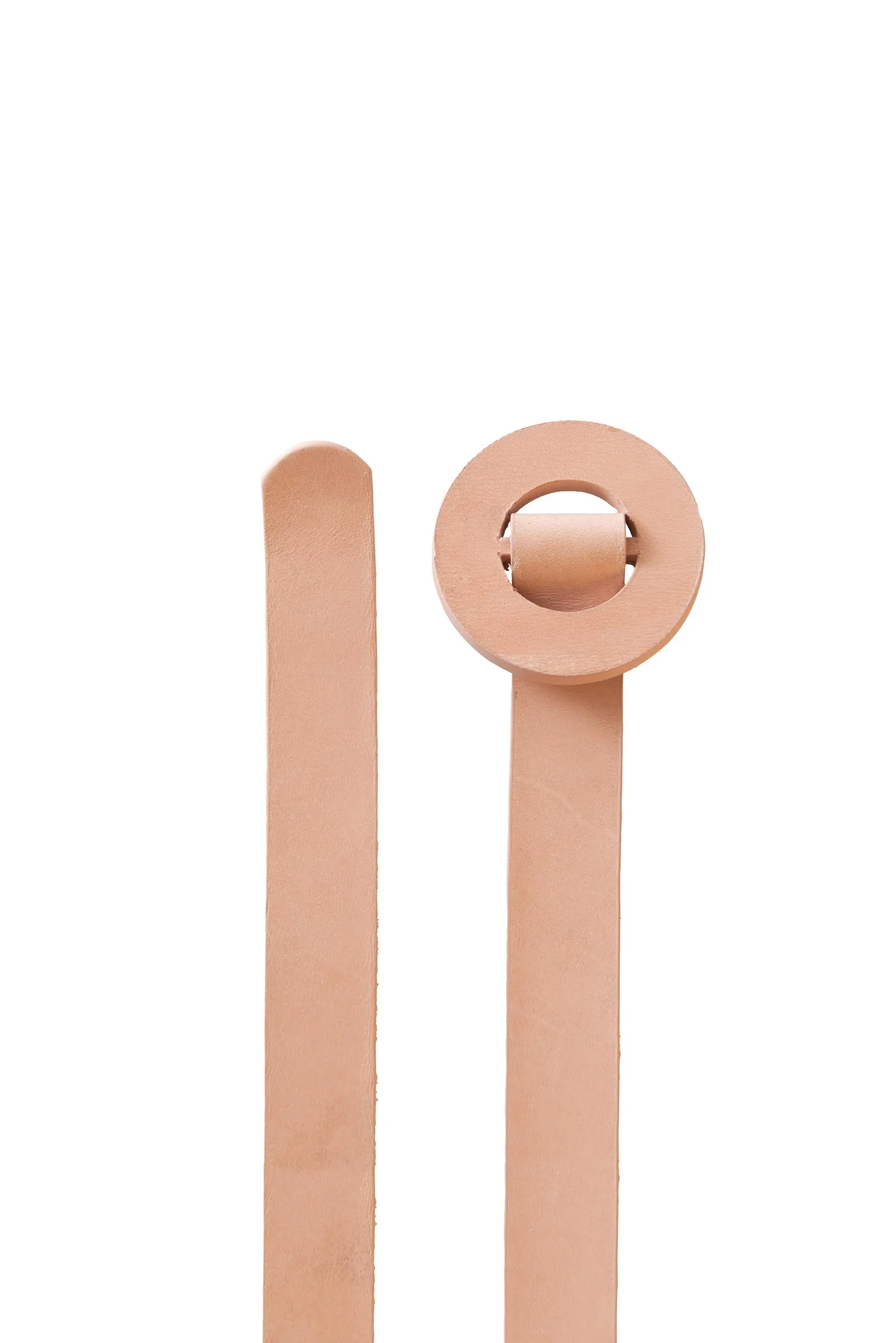 Aro S, thin belt in peach leather