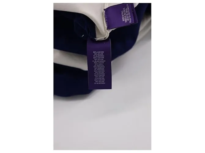 Autre Marque Camiseta a rayas en viscosa blanca de Ralph Lauren Purple Label Blanco 