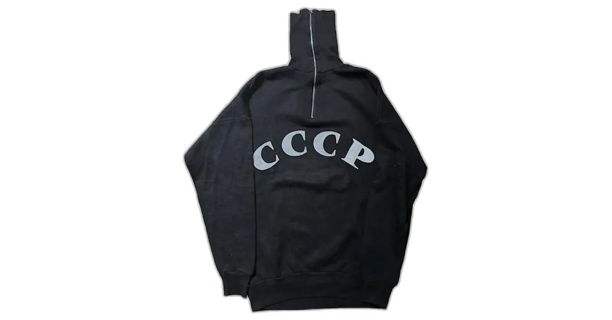 Autre Marque CCCP Vintage cuello alto con cremallera desde principios 2000 Negro 