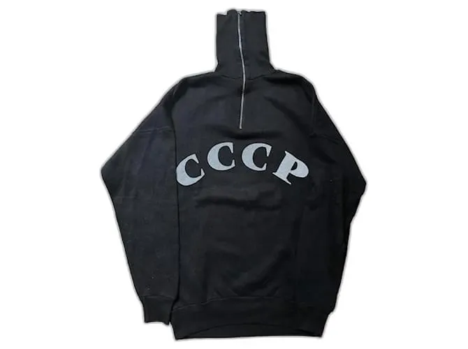 Autre Marque CCCP Vintage cuello alto con cremallera desde principios 2000 Negro 