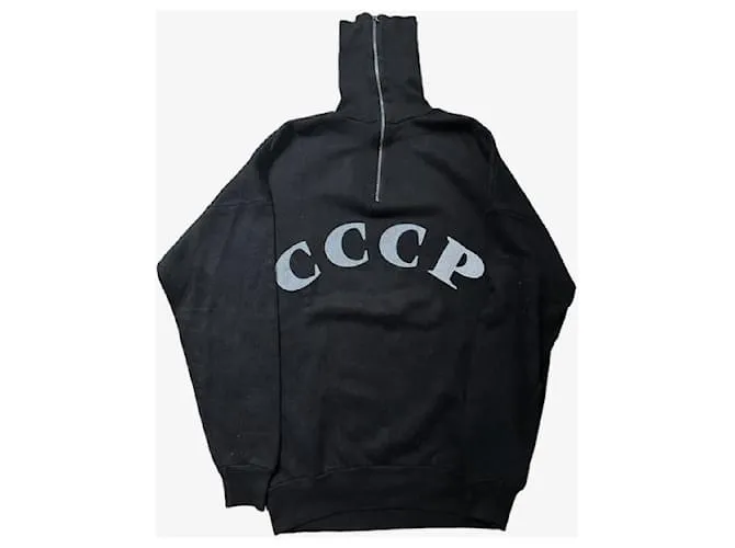 Autre Marque CCCP Vintage cuello alto con cremallera desde principios 2000 Negro 
