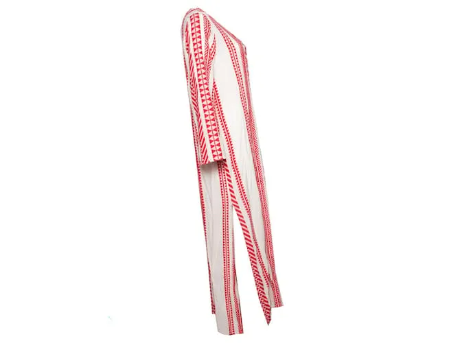 Autre Marque devoción, Caftán con estampado étnico Roja 