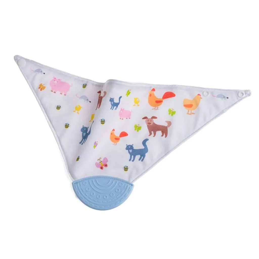 Babero Bandana Mordedor Bebé Animalitos