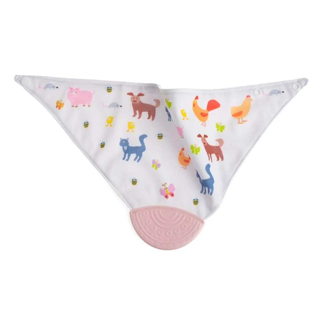 Babero Bandana Mordedor Bebé Animalitos