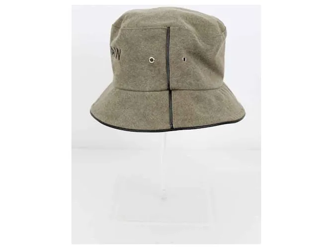 Balmain Gorro de algodón Caqui 