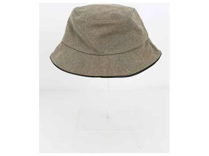 Balmain Gorro de algodón Caqui 