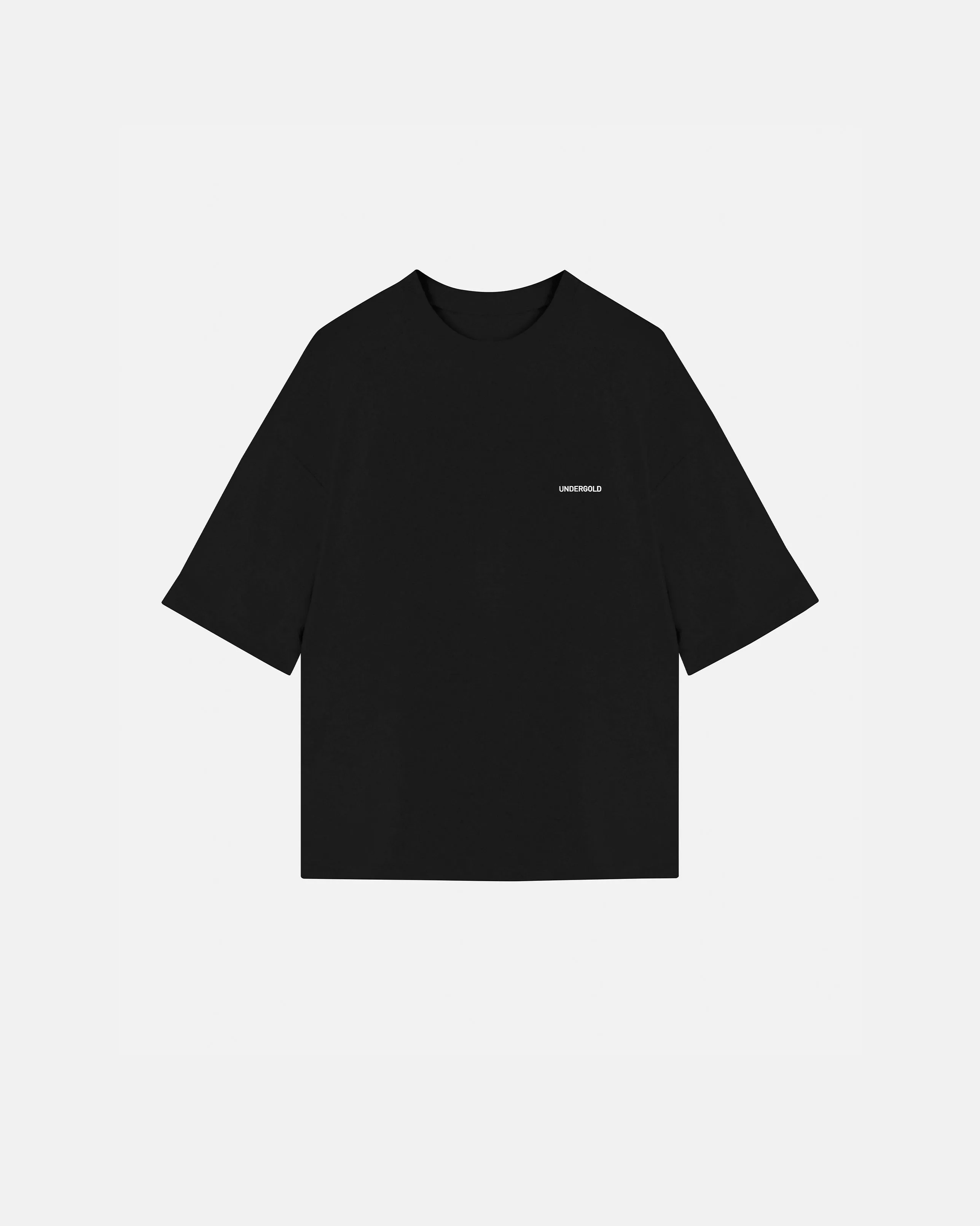 Basics Logo Ribbed Boxy Tshirt Black