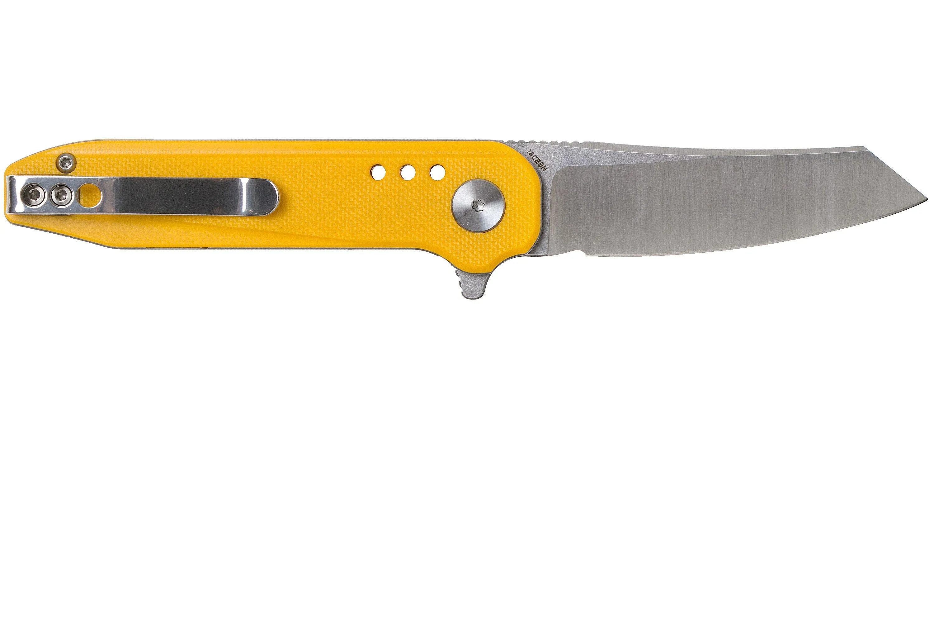 Bestech Syntax BG40B Yellow G10, Two Tone Satin navaja, diseño Todd Knife & Tool