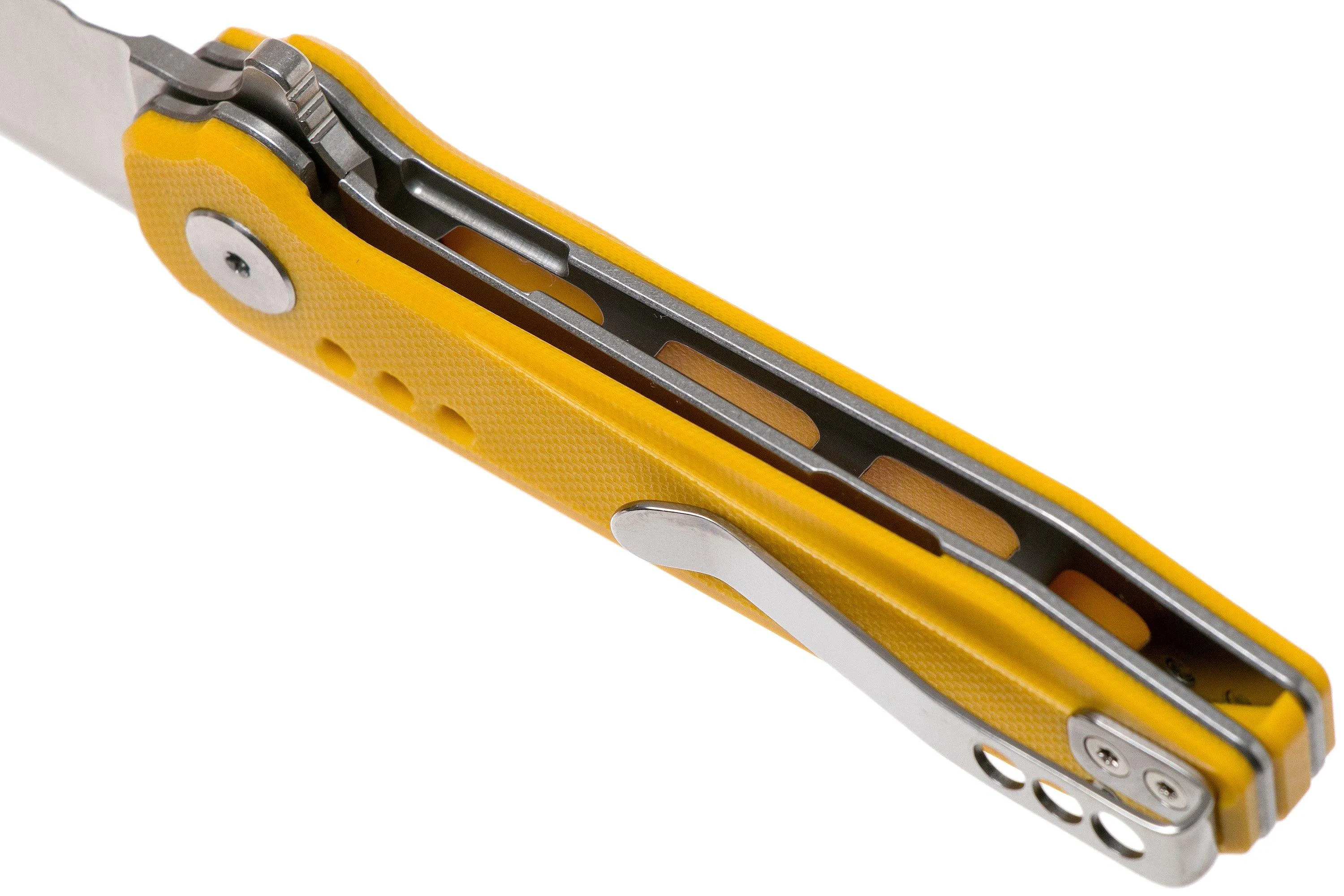 Bestech Syntax BG40B Yellow G10, Two Tone Satin navaja, diseño Todd Knife & Tool