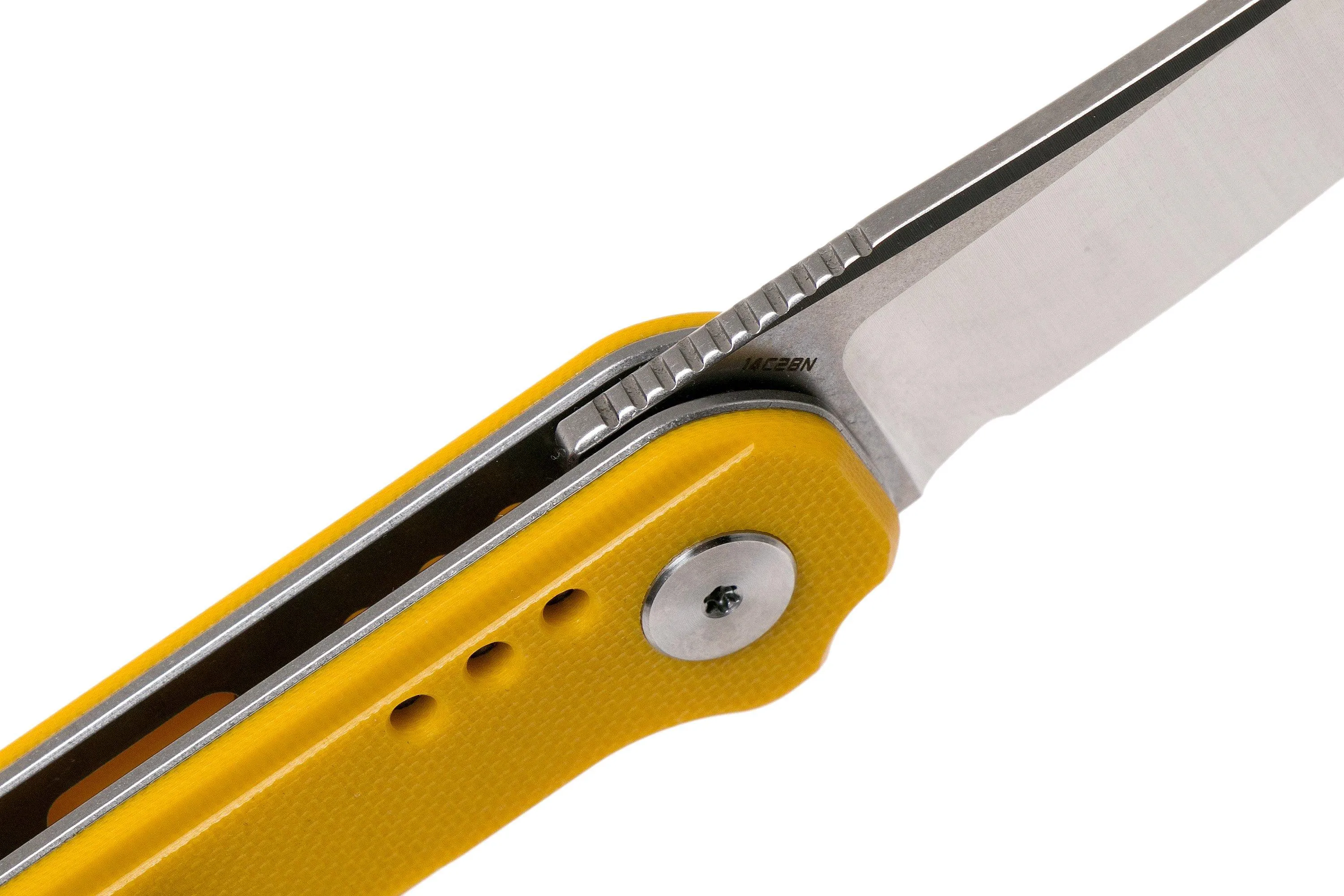 Bestech Syntax BG40B Yellow G10, Two Tone Satin navaja, diseño Todd Knife & Tool