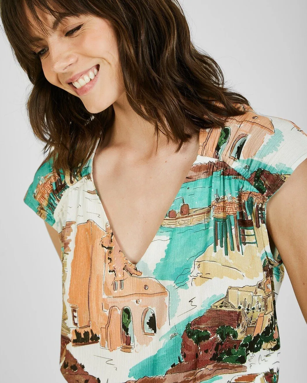 BLUSA PRINT CASAS