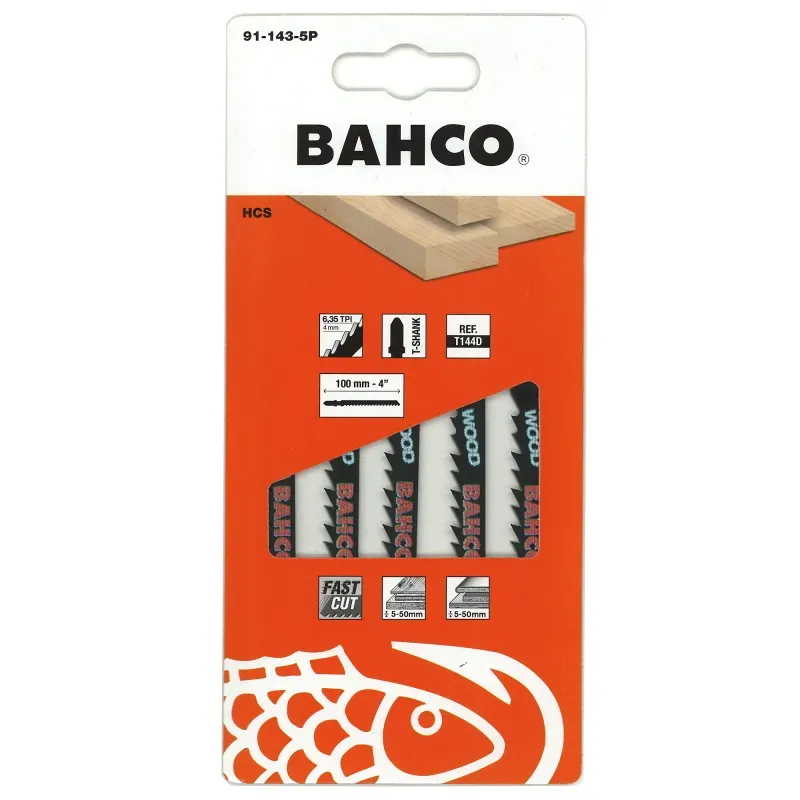 BLíSTER DE 5 HOJAS DE CALAR PARA MADERA 911435P DE BAHCO