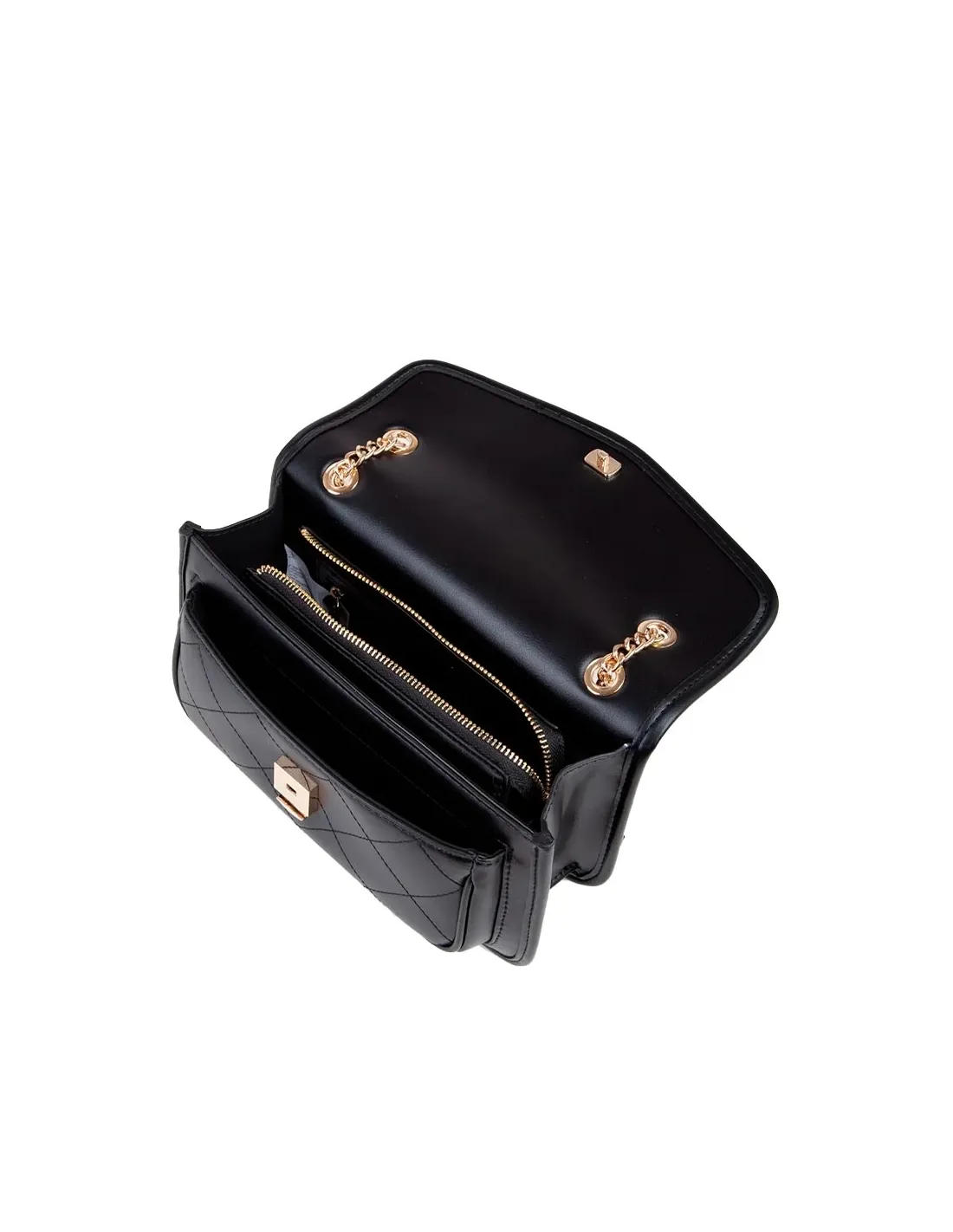 Bolso de hombro negro Mansion