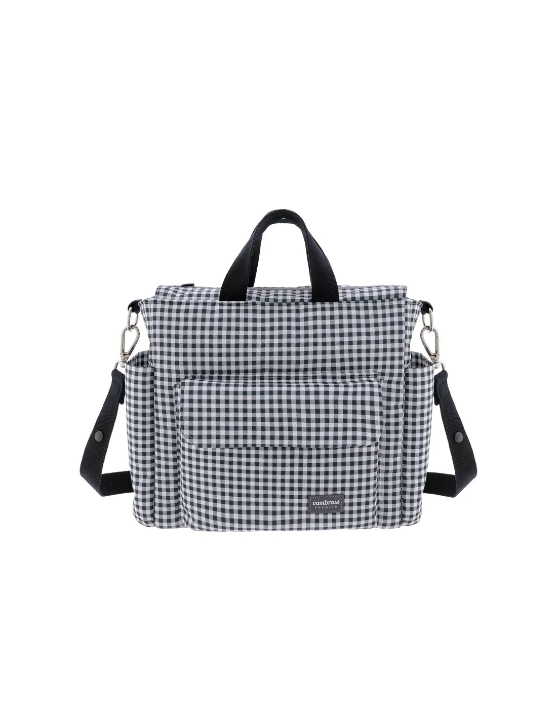 Bolso maternal pack vichy negro de Cambrass