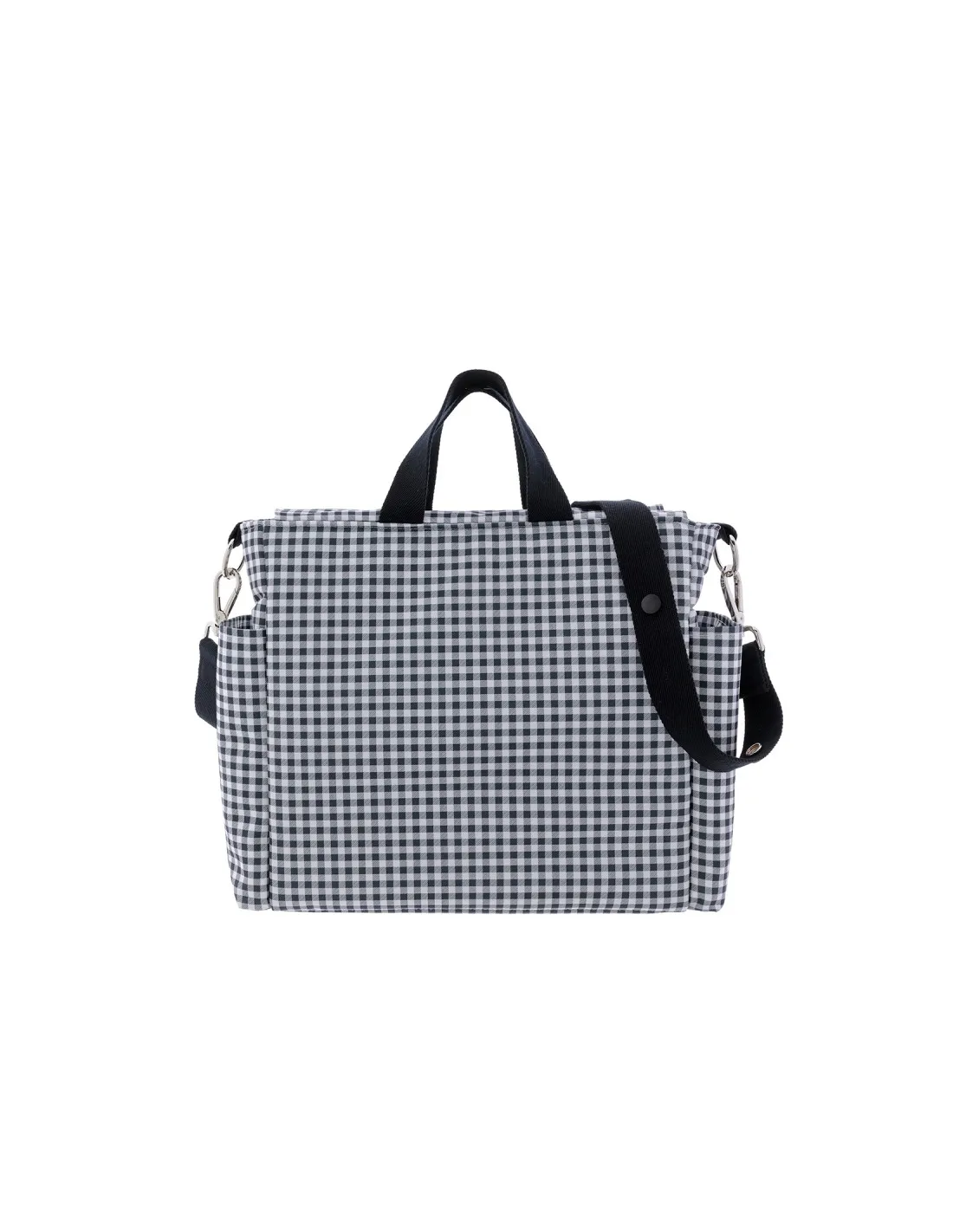 Bolso maternal pack vichy negro de Cambrass