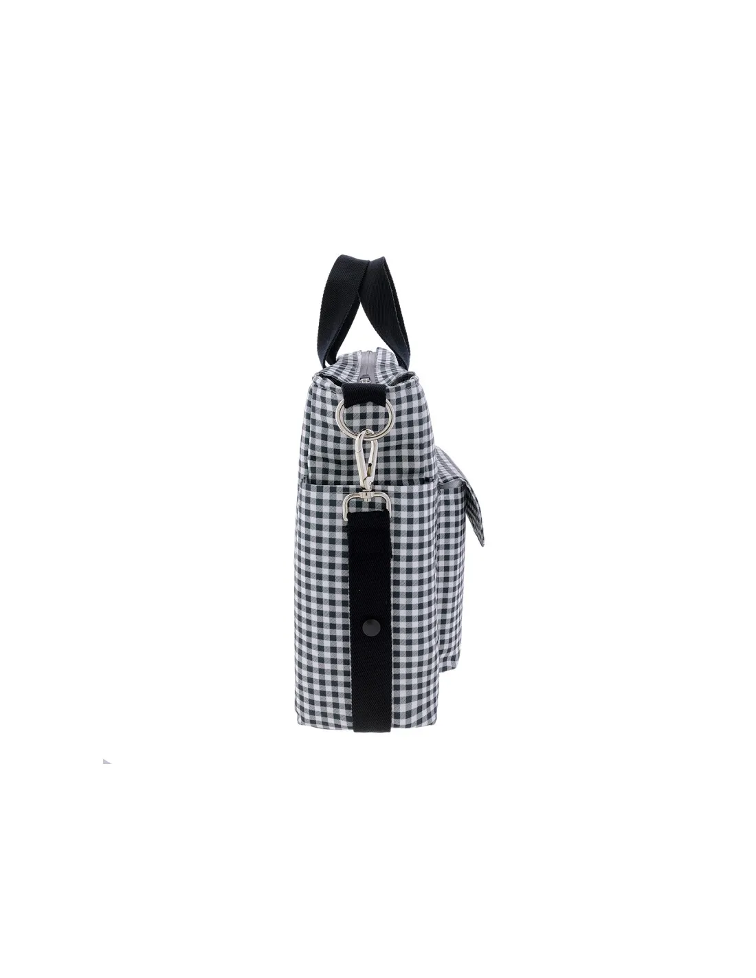 Bolso maternal pack vichy negro de Cambrass