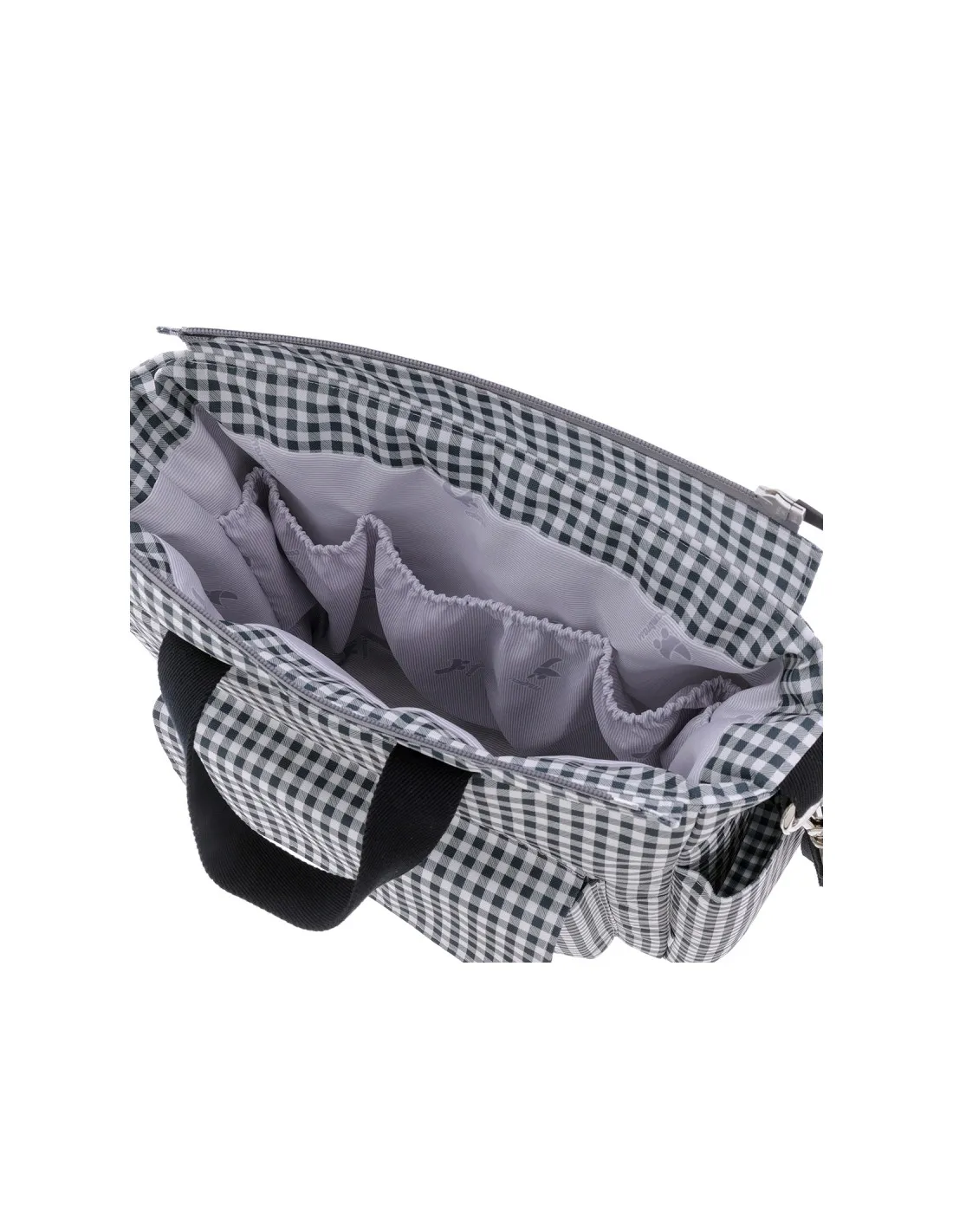 Bolso maternal pack vichy negro de Cambrass