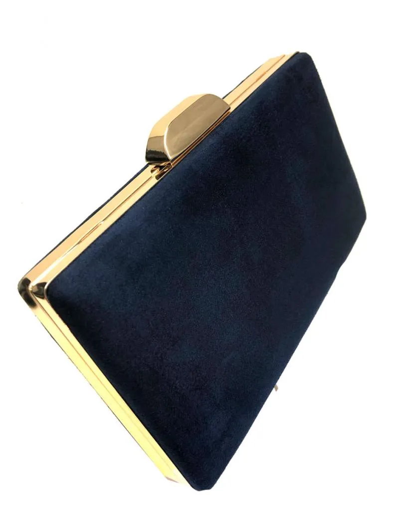 BOLSOS DE FIESTA PARA BODAS CLUTCH DE INVITADA EN VARIOS COLORES Y PERFIL DORADO