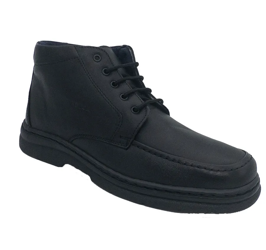 BOTA NOTTON 907 DE CALLE PIEL NEGRO PARA HOMBRE BLUCHER CORDÓN CÓMODA 17144