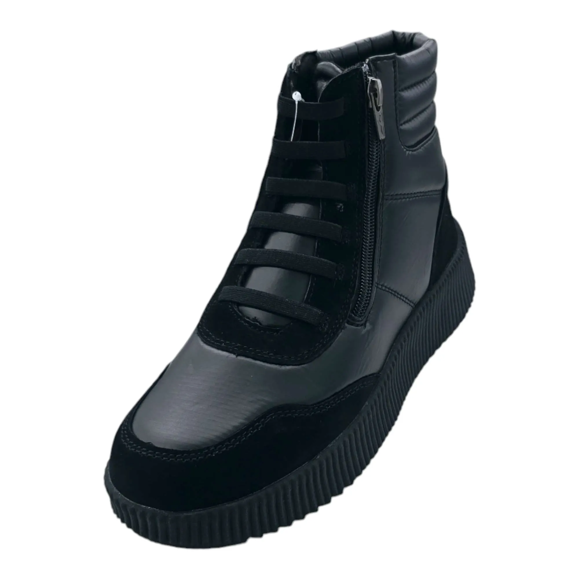 BOTIN CASUAL PIEL MUJER SUELA ANTIDESLIZANTE KANGAROOS NEGRO