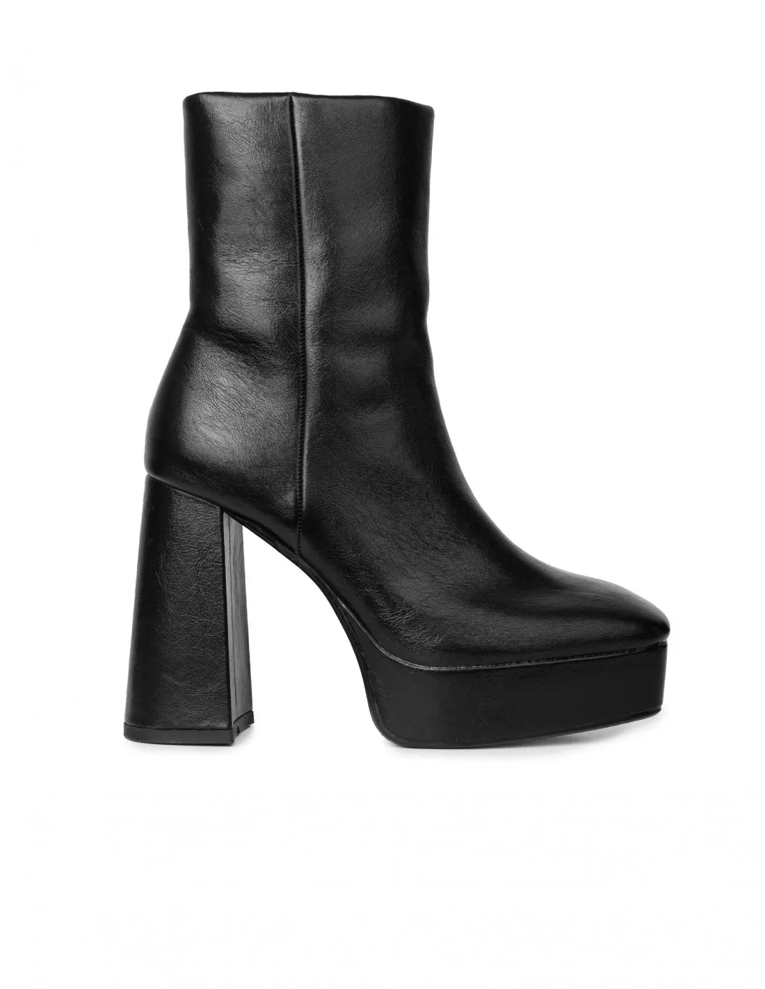 Botines Tacón Plataforma Negros