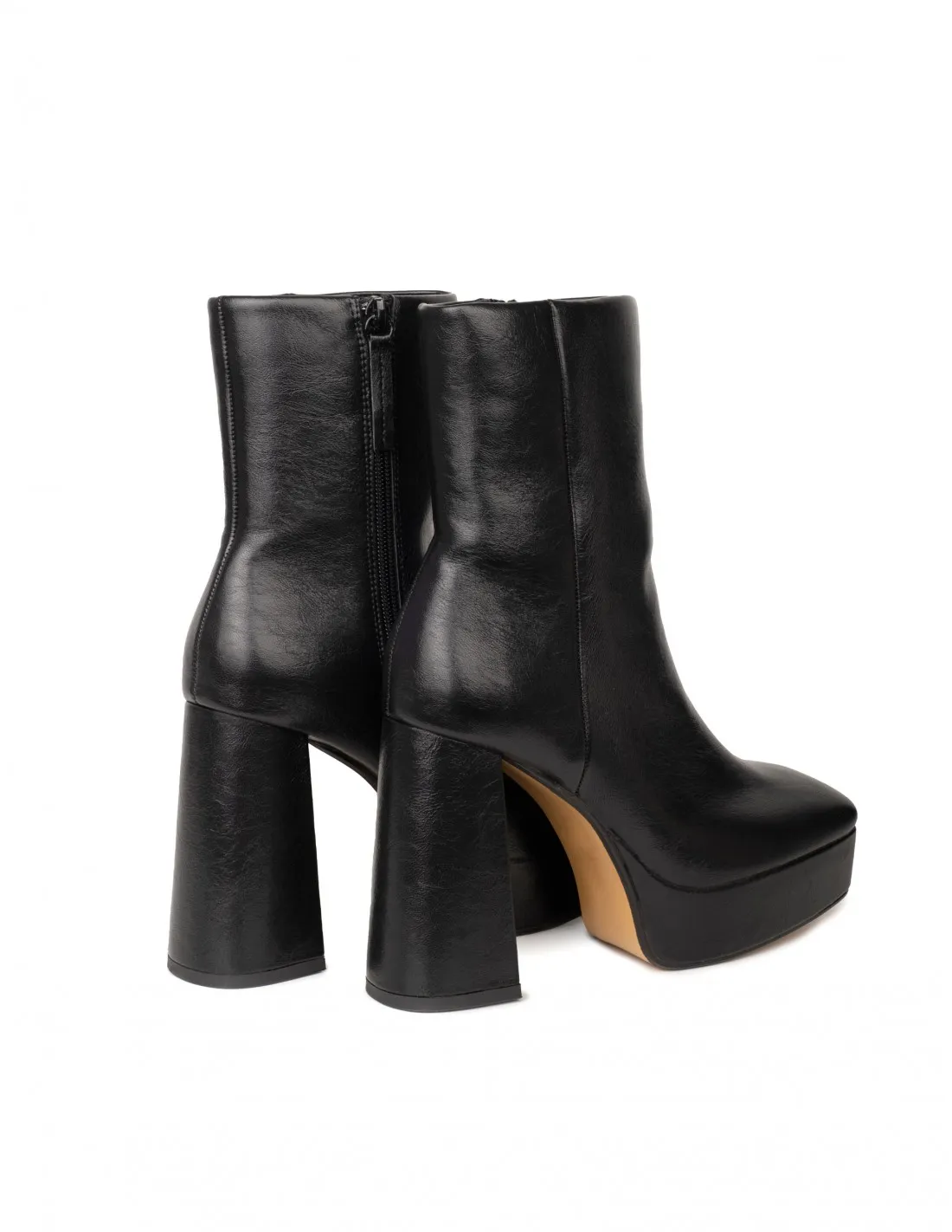 Botines Tacón Plataforma Negros