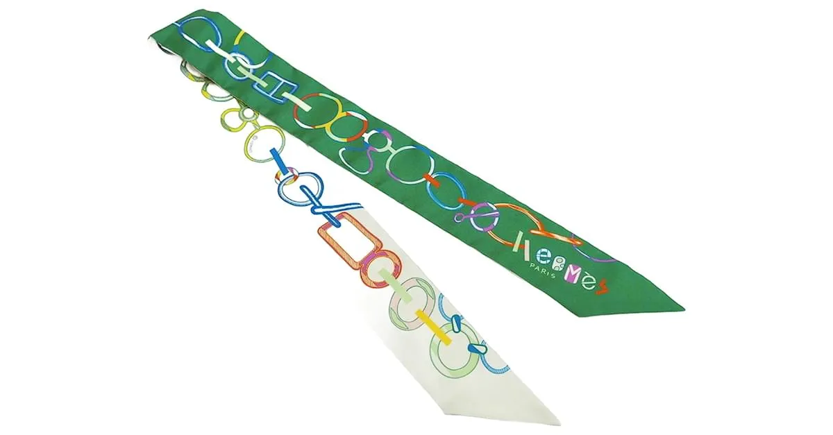 Bufanda Hermès Twilly en verde 