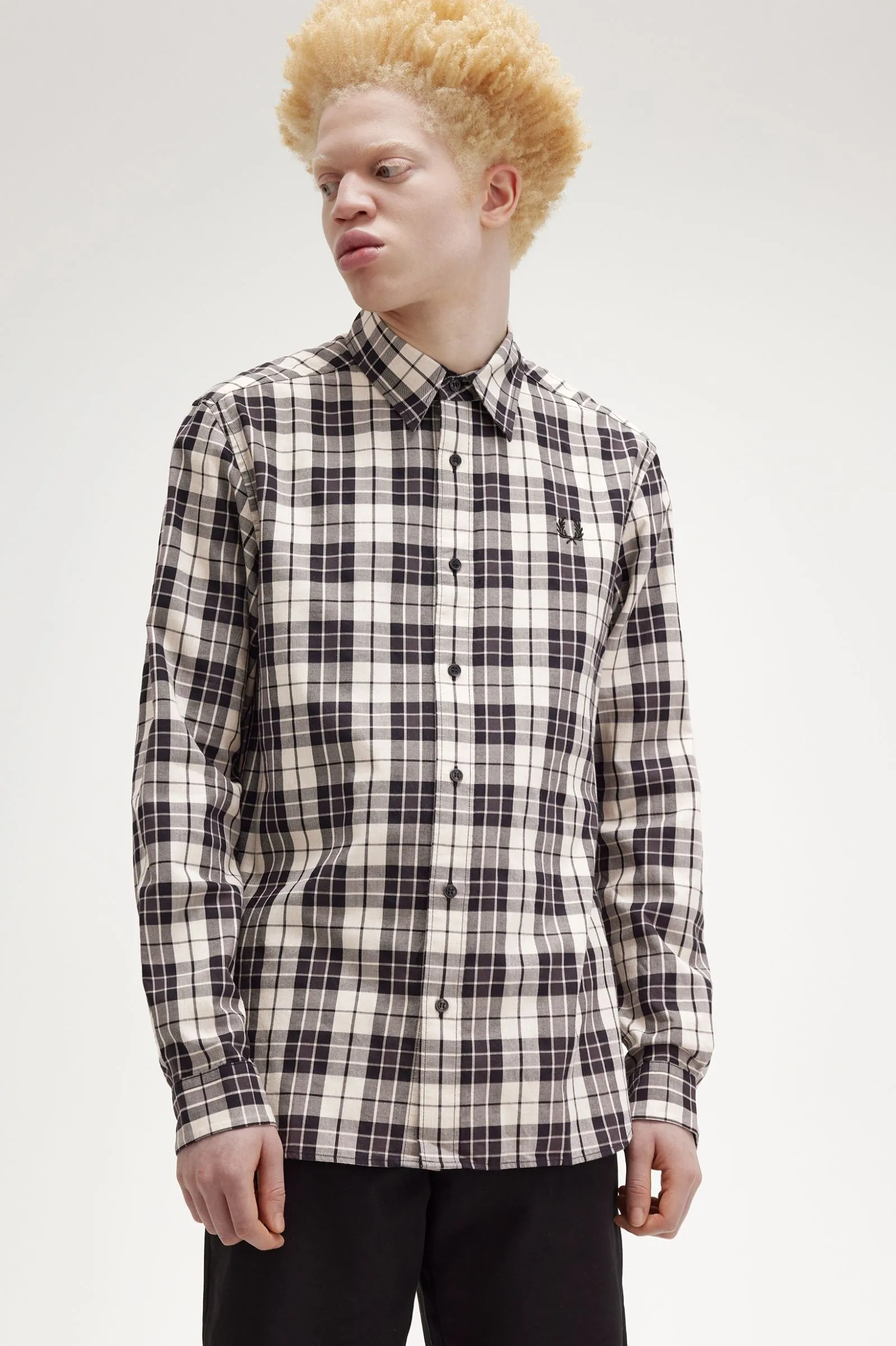 Camisa de sarga a cuadros escoceses
