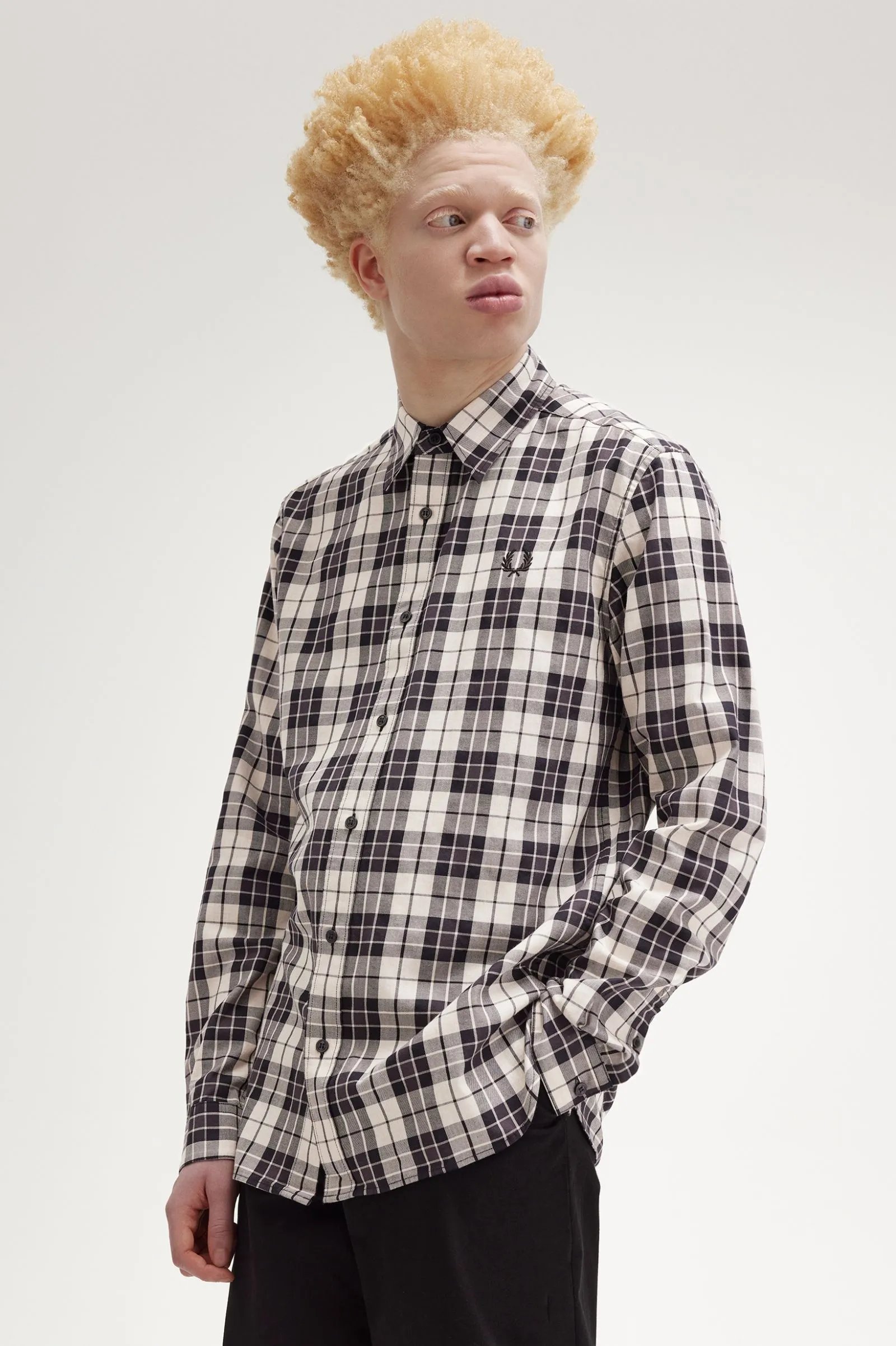 Camisa de sarga a cuadros escoceses