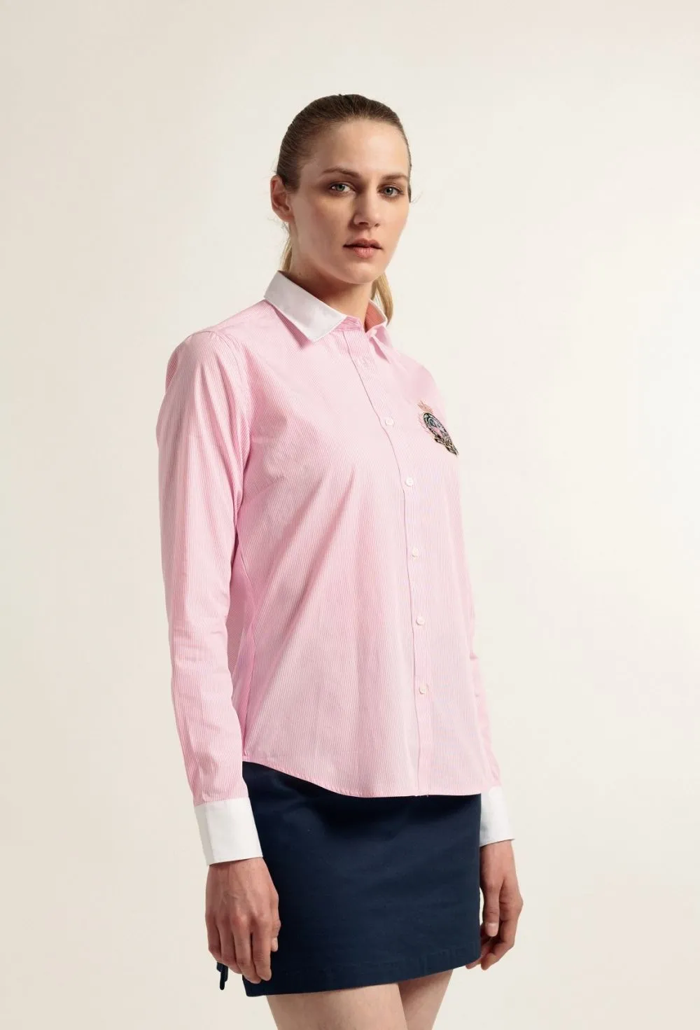 Camisa escudo color rosa