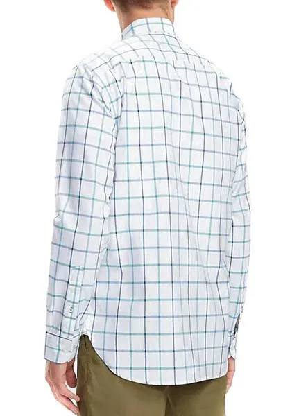camisa tommy hilfiguer windowpane blanco hombre