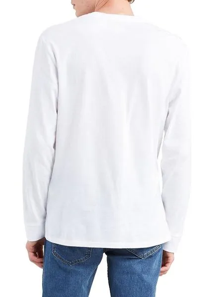 camiseta levis patch blanco para hombre