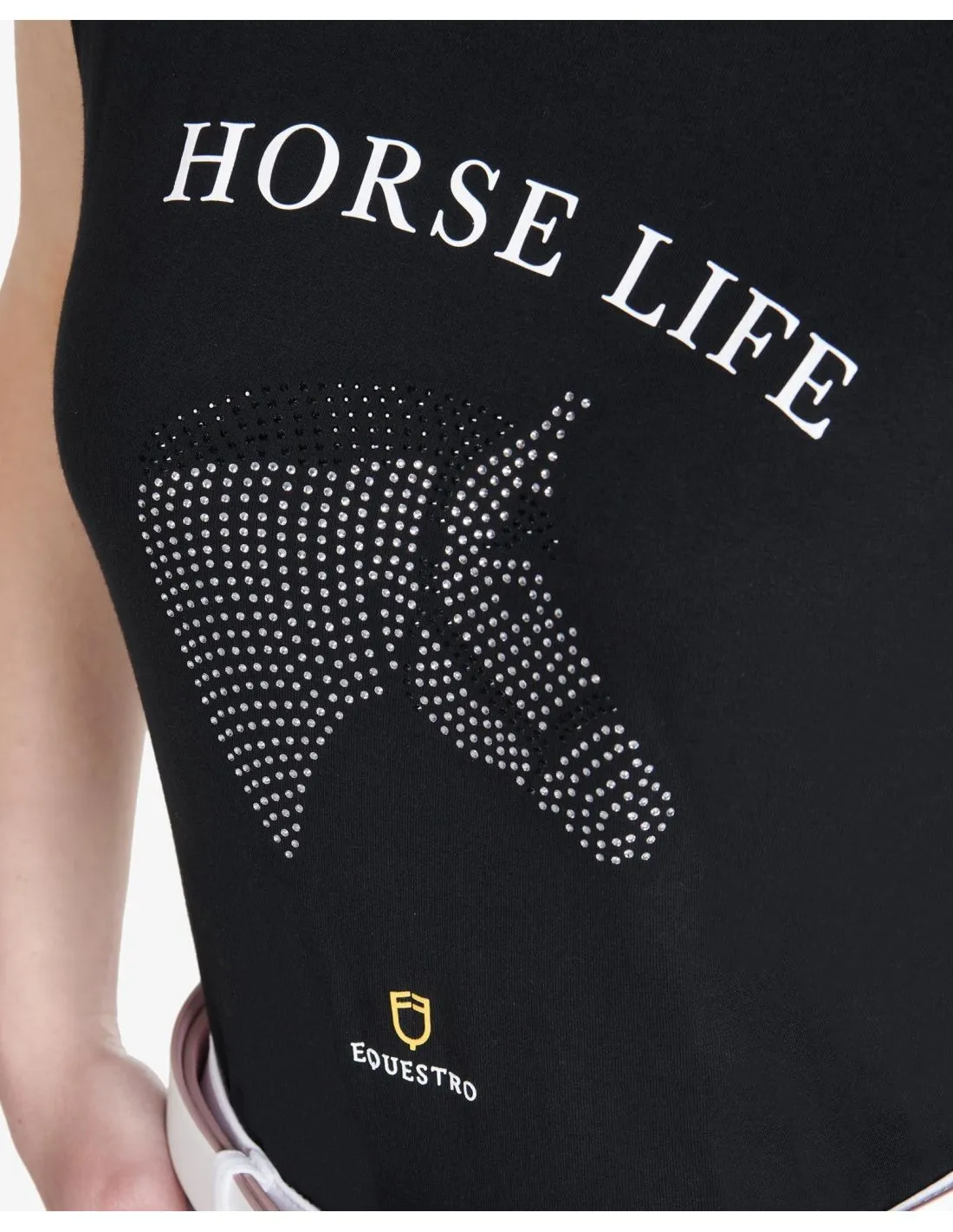 CAMISETA MUJER SLIM FIT HORSE LIFE CON STRASS EQUESTRO