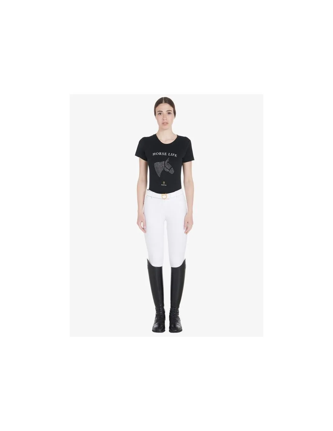 CAMISETA MUJER SLIM FIT HORSE LIFE CON STRASS EQUESTRO
