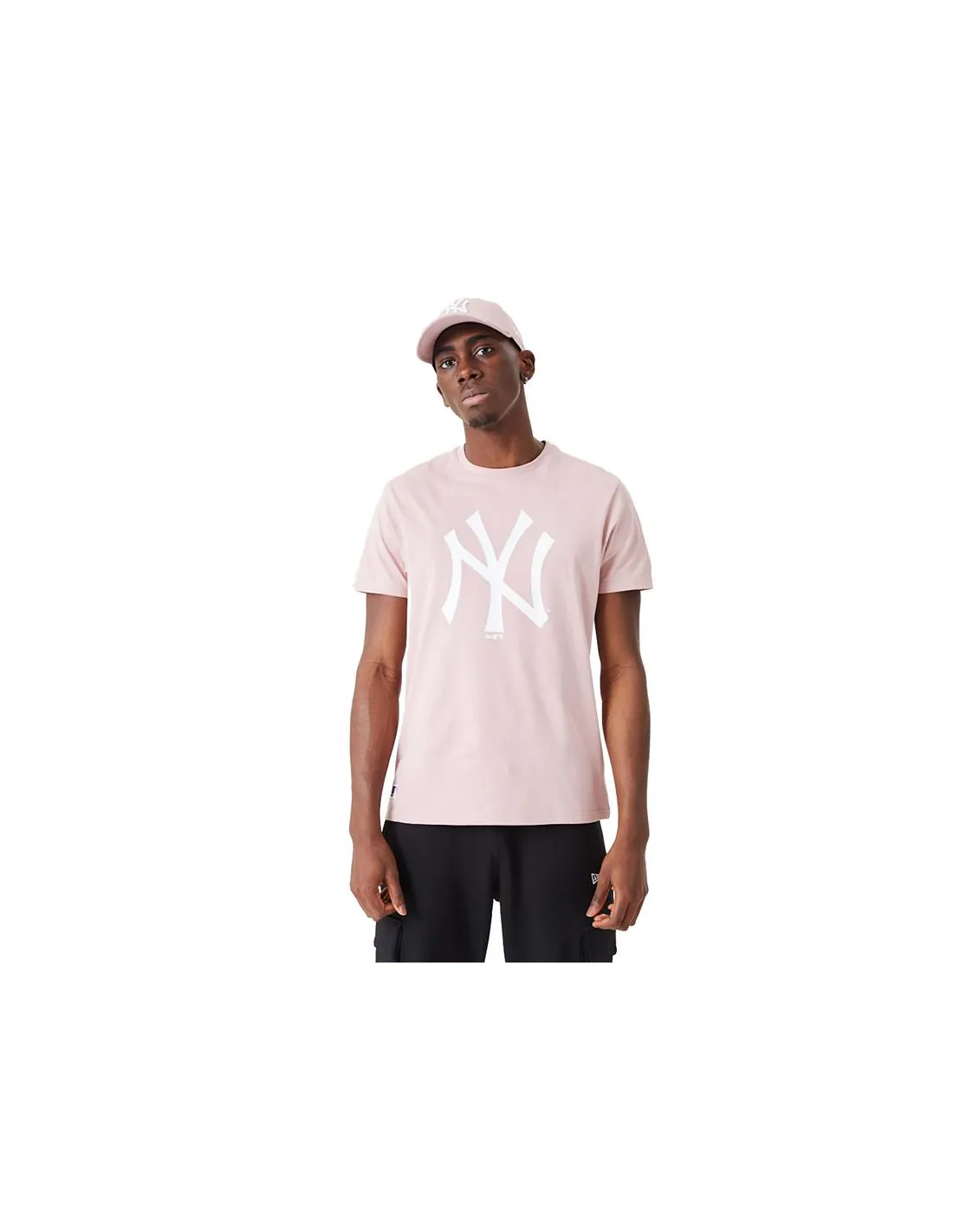 Camiseta New Era League Essentials New York Yankees Rosa