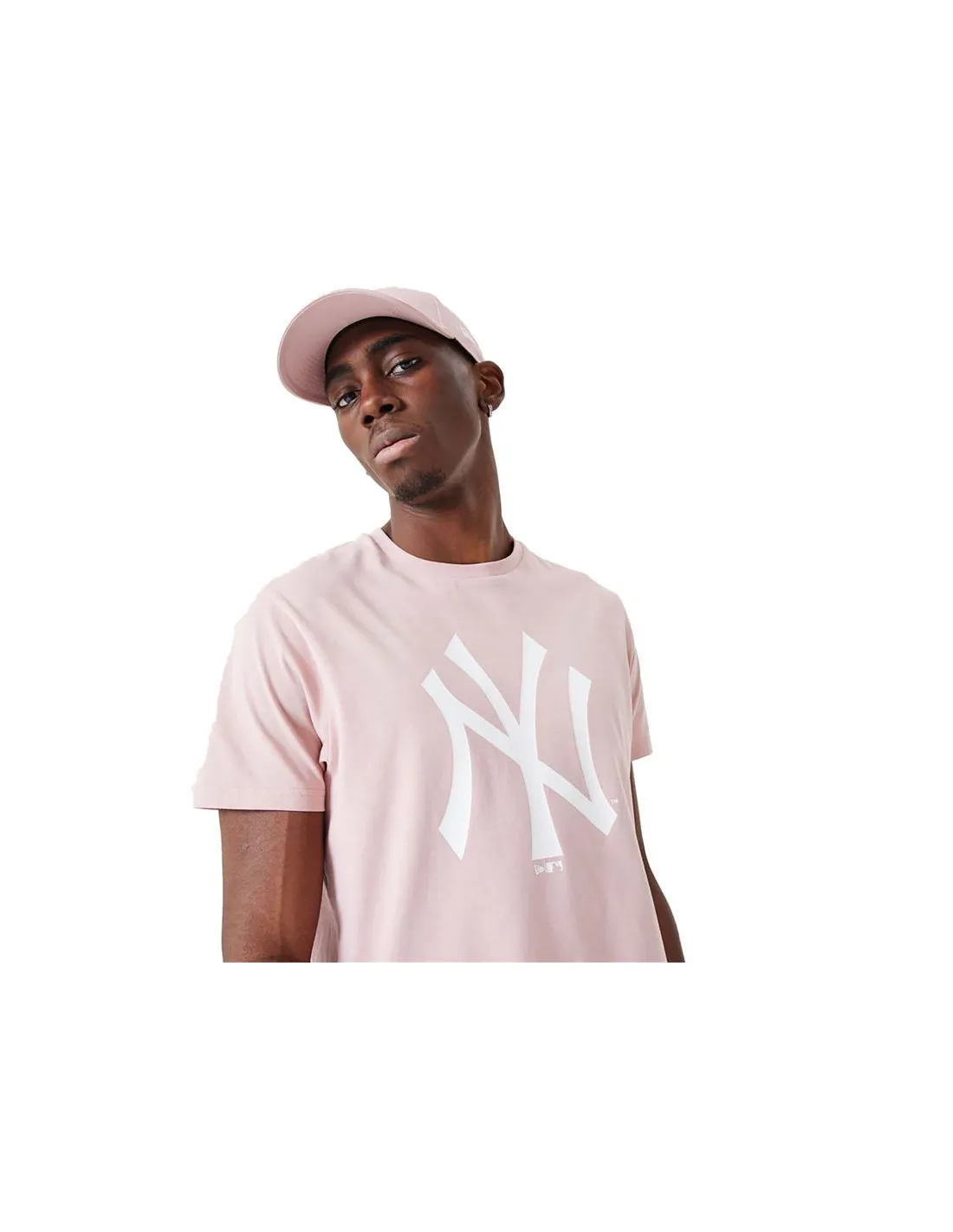 Camiseta New Era League Essentials New York Yankees Rosa