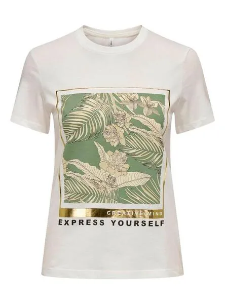Camiseta Only Molli verde para mujer