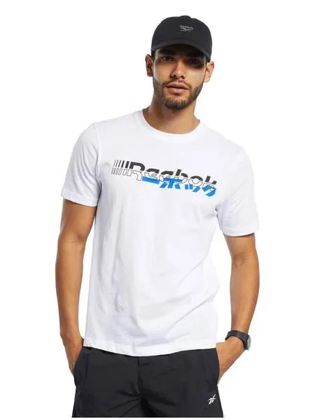 camiseta reebok blanco hombre