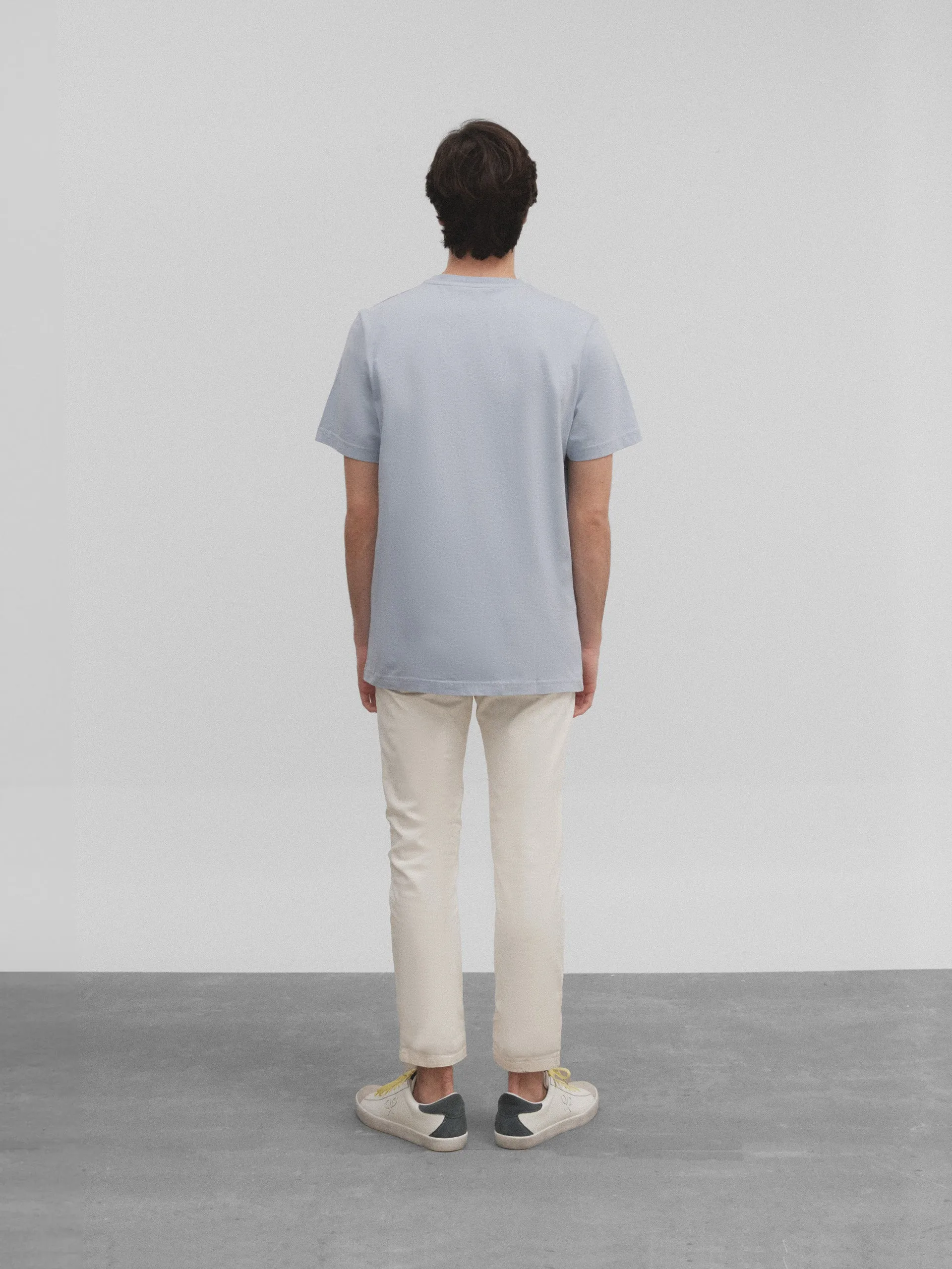 Camiseta silbon raqueta media azul