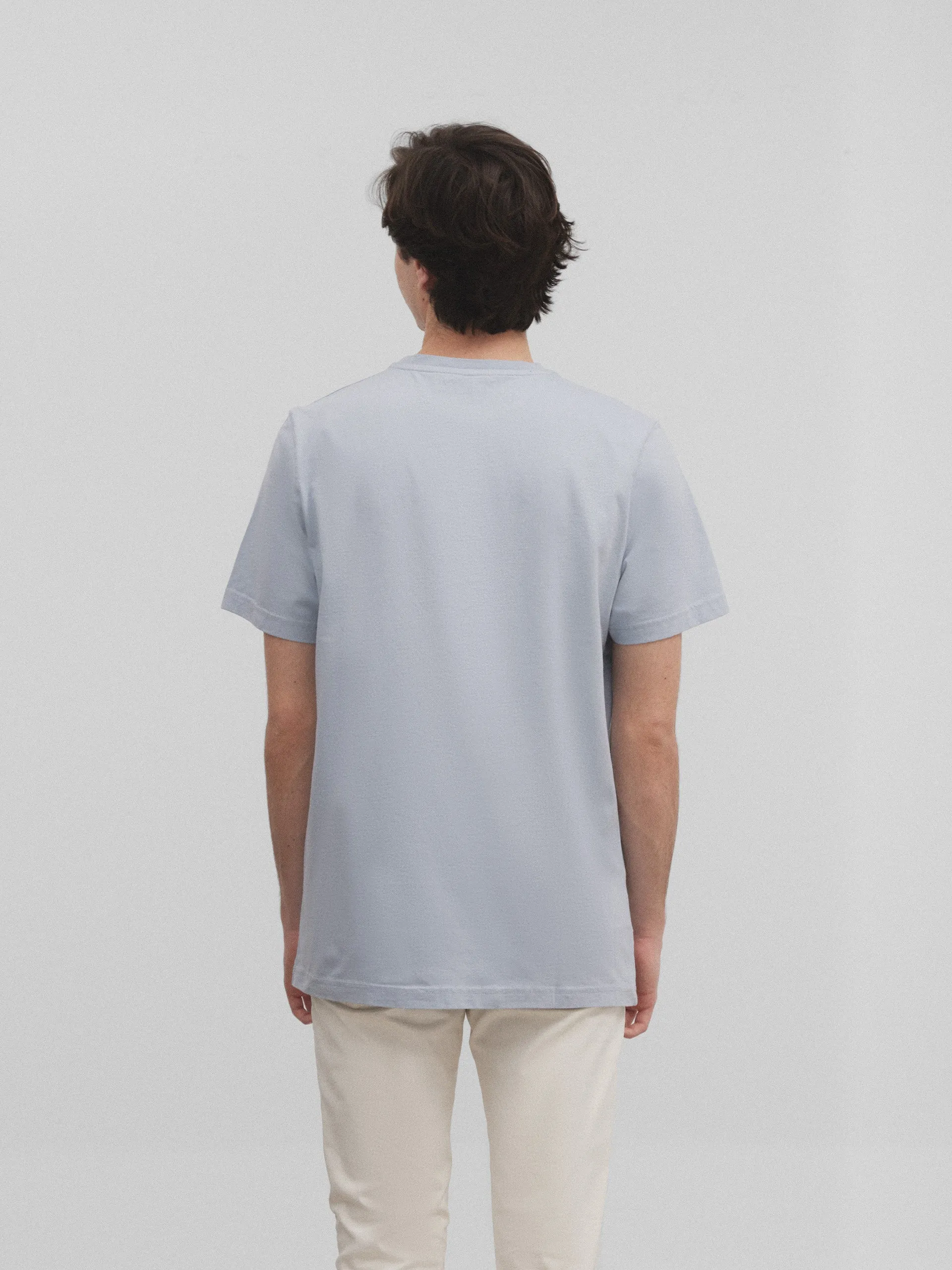 Camiseta silbon raqueta media azul